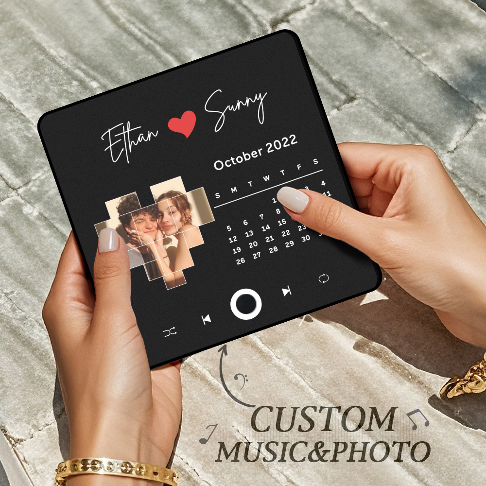 Aimant De Réfrigérateur Personnalisé Avec Phase De Lune, Autocollant Photo Mural Multicolore Personnalisé, Aimant De Réfrigérateur Musical, Peut Jouer Des Chansons - MiniMe Pillow