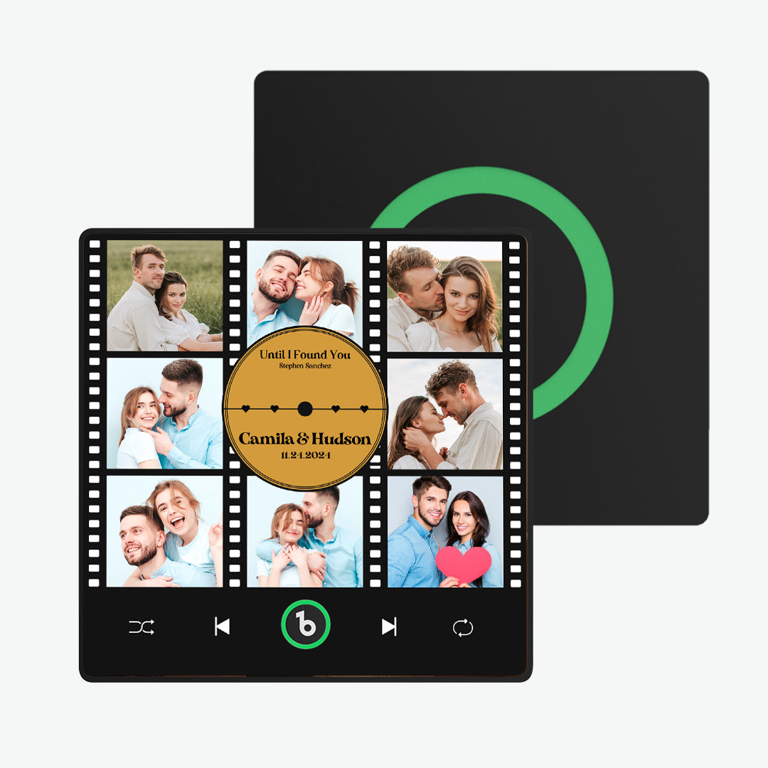 Nouveau 4.0 Mise À Niveau Personnalisé Musique Réfrigérateur Aimant Film Photo Collage Style Réfrigérateur Aimant Cadeau Pour Amoureux - MiniMe Pillow