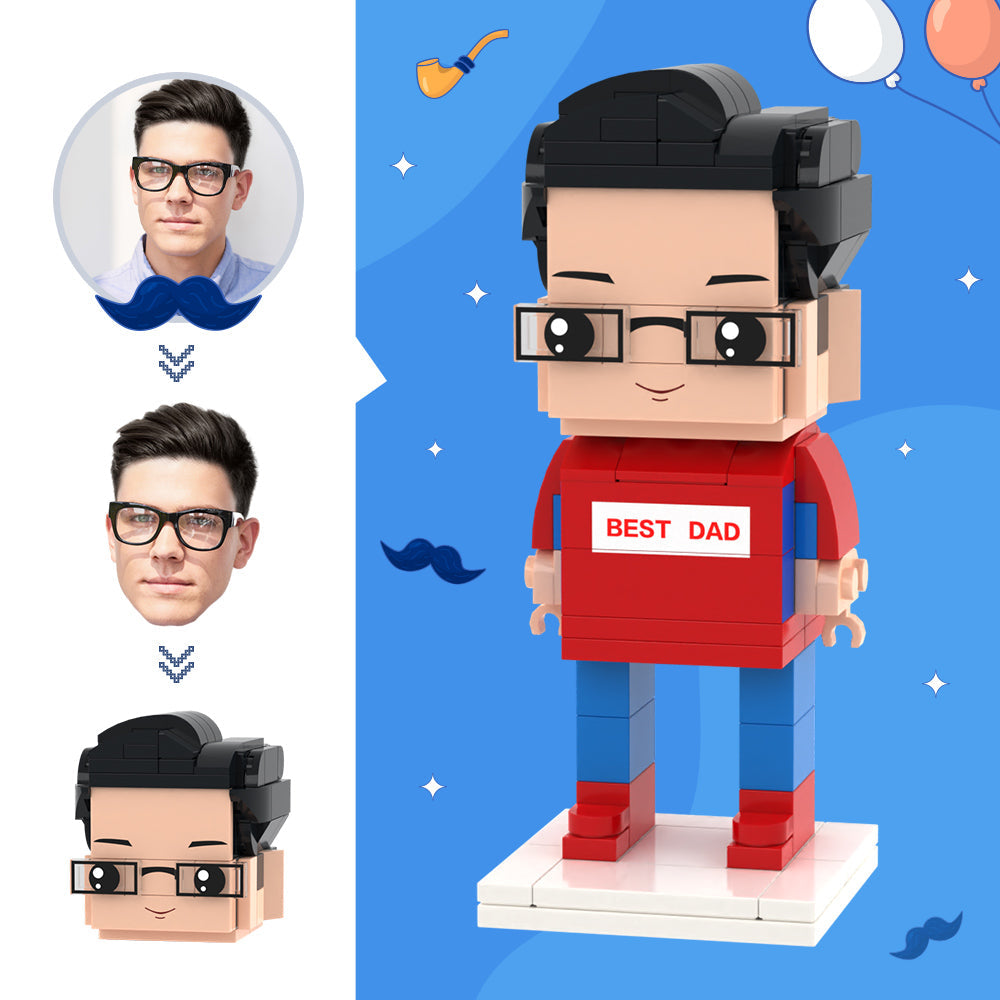 Cadeaux Pour La Fête Des Pères, Figurines En Briques Personnalisées, Meilleures Figurines En Briques Pour Papa, Jouet En Blocs De Petites Particules - MiniMe Pillow