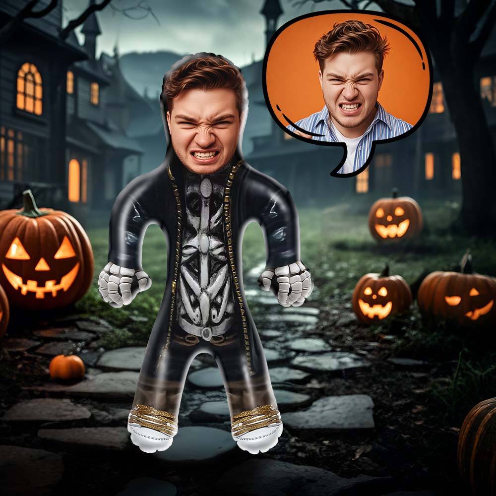M. Skeleton, Poupée Air Minime D'halloween Personnalisée, Poupée Gonflable Personnalisée Pour Lui - MiniMe Pillow