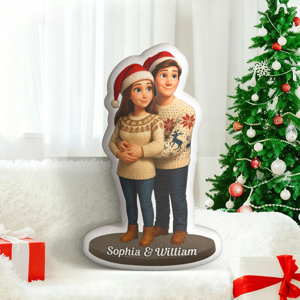 Coussin Personnalisé Pour Couple, Cadeau De Noël Pour Lui/elle
