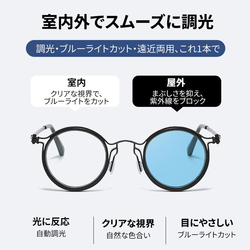 多機能アイウェア | 日常使い用メガネ | Round Progressive | Eterlens