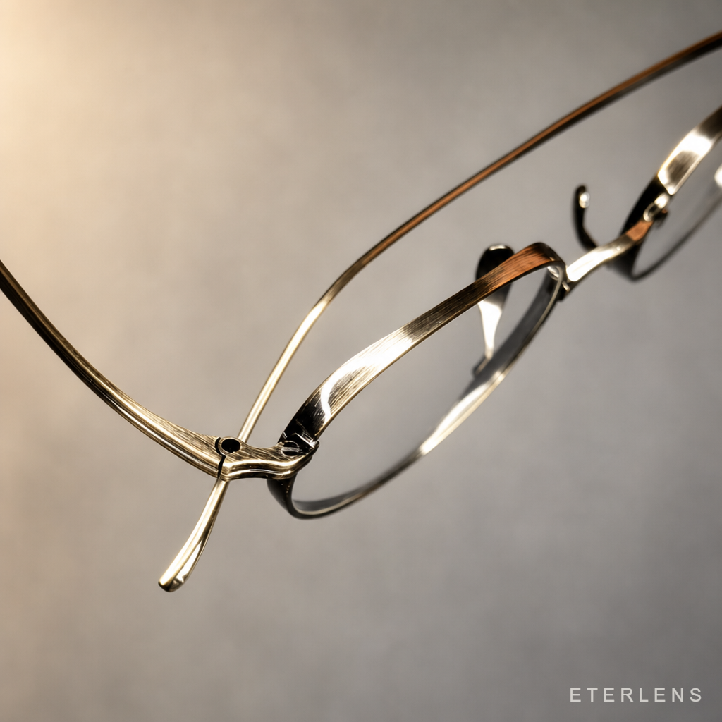 Eterlens KL 時の円環コレクション『刻』｜8.8g 超軽量のチタン製レトロラウンドメガネ｜度付き可能｜匠の技が光る一本