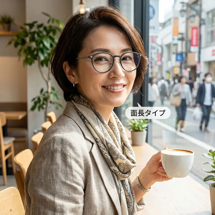 11.9g軽量の老眼鏡｜透明感ブラウンのラウンド風フレーム｜ブルーライトカット｜Eterlens 商品画像 21