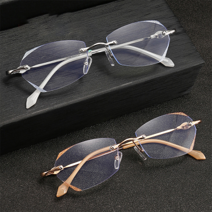 Eterlens新作ダイヤモンドカットリムレスファッション老眼鏡-Eterlens