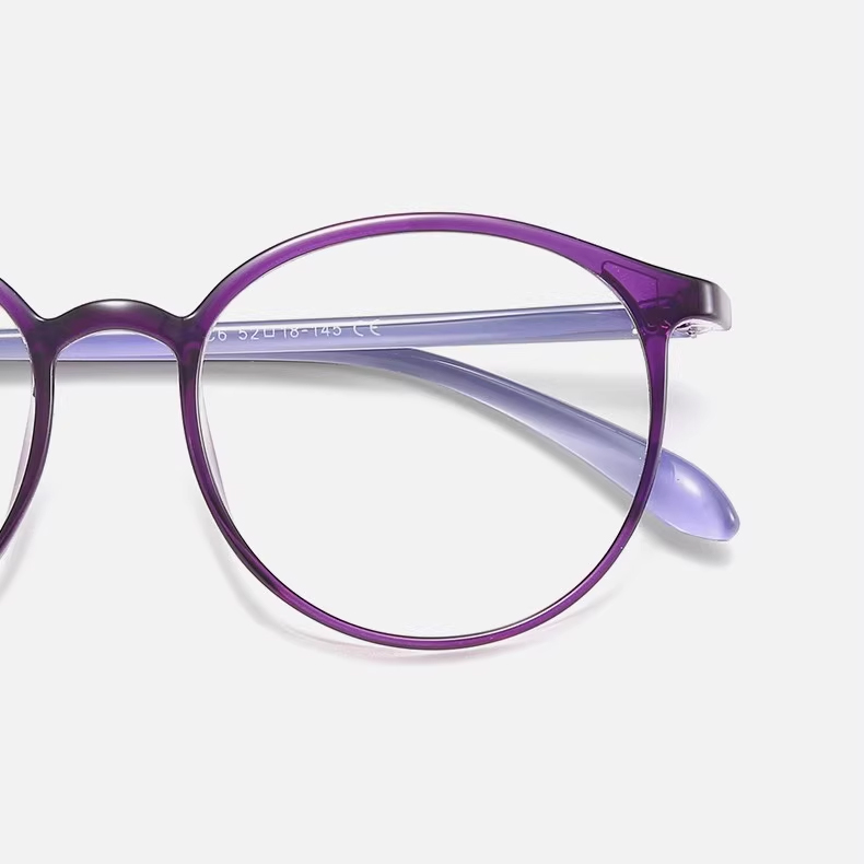 【8g超軽量・二重焦点対応】Eterlens｜TR素材「Airy Purple」｜肌映え半透明ボストン型｜締め付けゼロ 超軽量｜単焦点・ブルーライトカット｜大人の素顔を上品に彩る - 商品画像 8/14 (Boston Progressiv