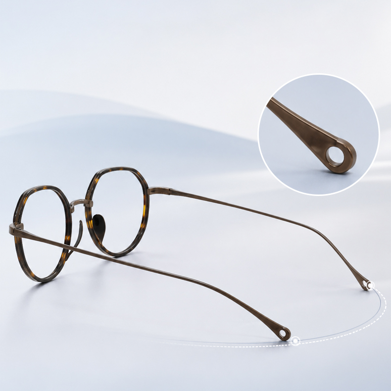 【－5歳の若見え】Eterlens | 7.2g 驚きの軽さ | 小顔効果クラウンパント纯チタン眼鏡