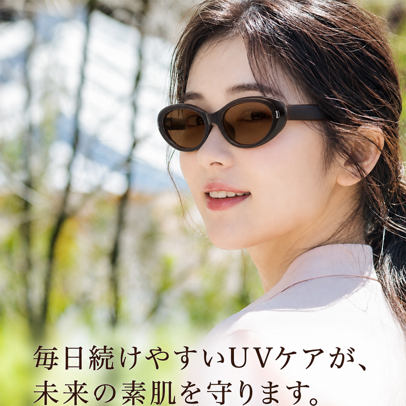 【目元すっきり・レトロモダン】Eterlens｜キャットアイサングラス｜丸顔・四角顔に似合うフェイスラインデザイン｜温かみのあるTR素材｜上質な偏光レンズ 商品画像 10