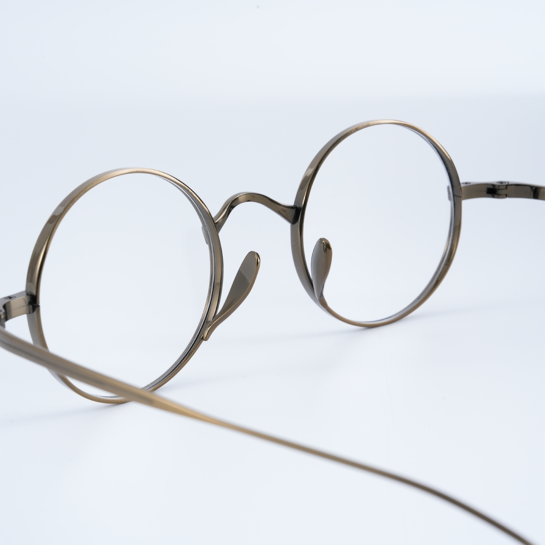 【時の円環・8.8g耐衝撃】Eterlens 職人魂が宿る『刻』コレクション | 純チタン製 極細レトロラウンド | 掛けていることを忘れる軽さ|度付き対応メガネ
