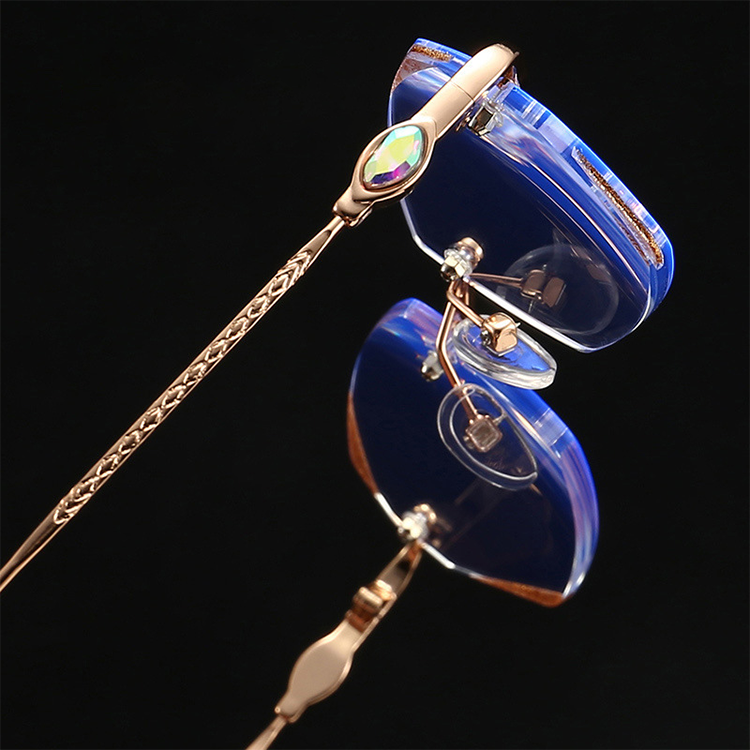 Eterlens新作ダイヤモンドカットリムレスファッション老眼鏡-Eterlens