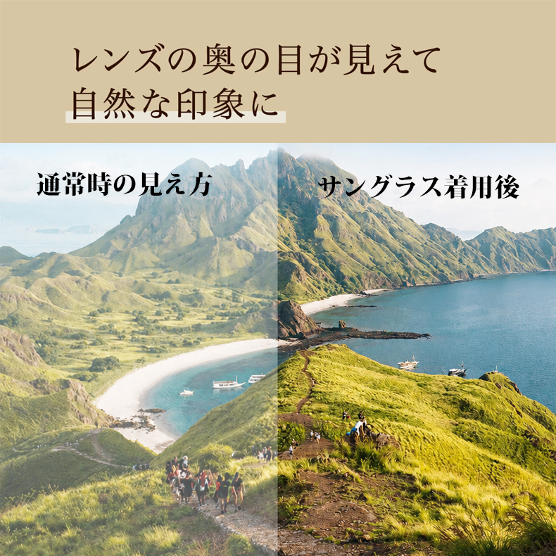 【目元すっきり・レトロモダン】Eterlens｜キャットアイサングラス｜丸顔・四角顔に似合うフェイスラインデザイン｜温かみのあるTR素材｜上質な偏光レンズ 商品画像 9