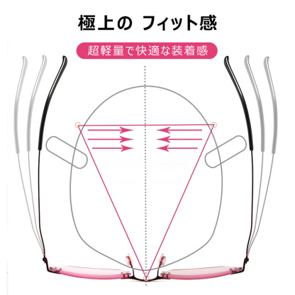 Eterlens お洒落なリムレス老眼鏡｜若返りデザイン、軽量で圧迫感なし｜日常の読書に優雅な選択-Eterlens