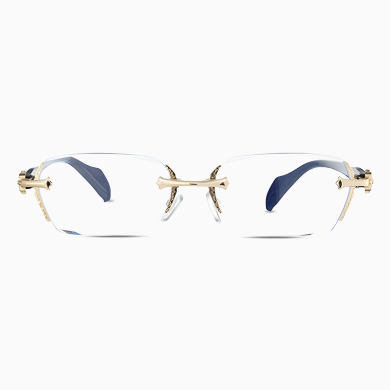 Eterlens クラシカルな雰囲気が漂う 彫刻風縁無しグラス-Eterlens