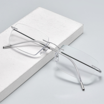 Eterlens 15g ミニマリストフレームレスブルーライトカット老眼鏡 | 軽量で目にやさしい・快適な読書をサポート | オフィスやレジャーに欠かせない