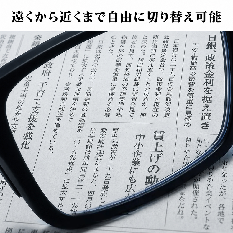 【モジュラス】TR90超軽量｜ブルーライトカット｜調光｜老眼鏡