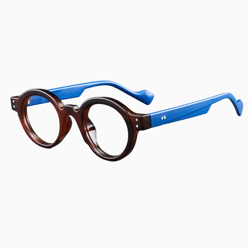 【時の円環コレクション】Eterlens｜匠の技が光る レトロ風太セルラウンド型老眼鏡｜ブルーライトカット｜知的で落ち着いた印象