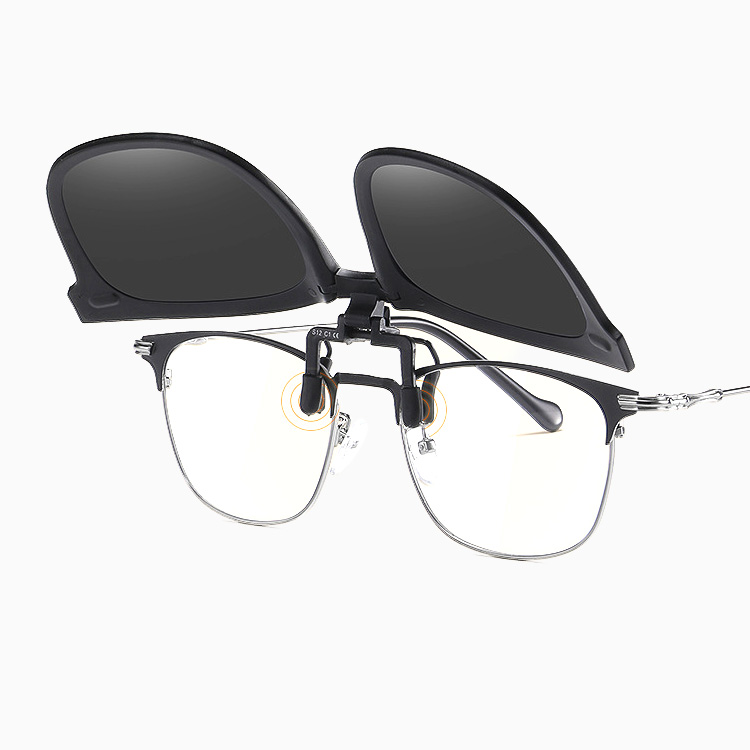 アウトドア偏光折りたたみサングラスクリップ|耳掛けのないメガネ | Square Polar - 商品画像 4/9