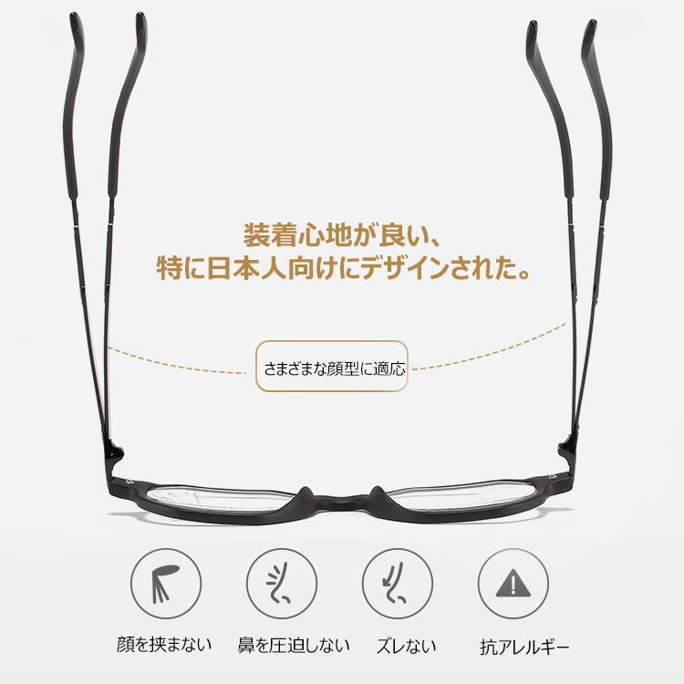 Eterlens 多焦点ブルーライトカット遠近両用老眼鏡-Eterlens