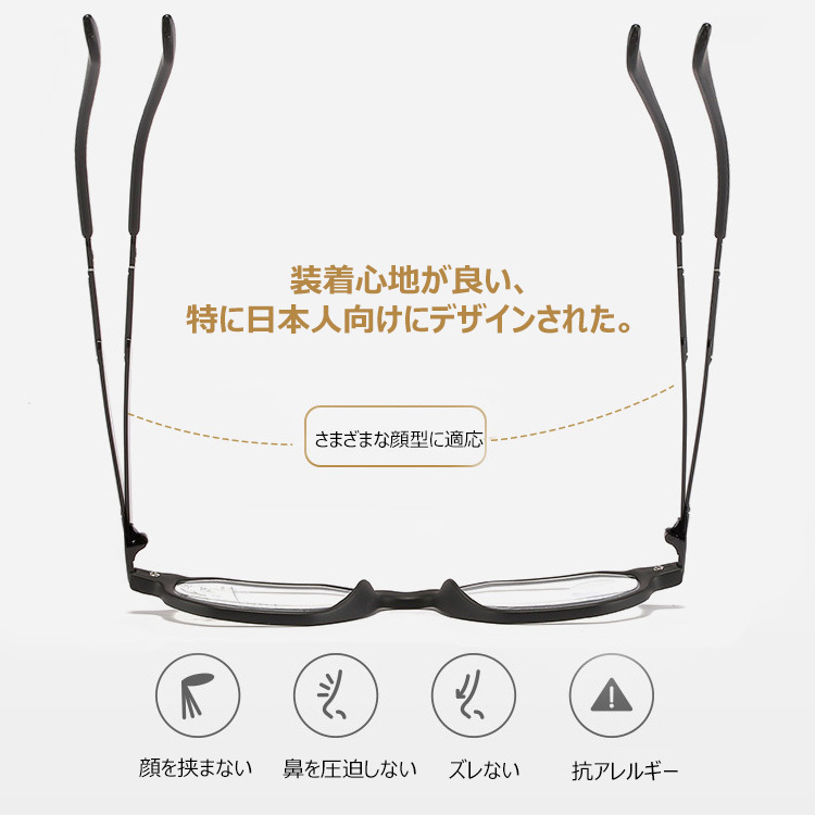 Eterlens 多焦点ブルーライトカット遠近両用老眼鏡-Eterlens