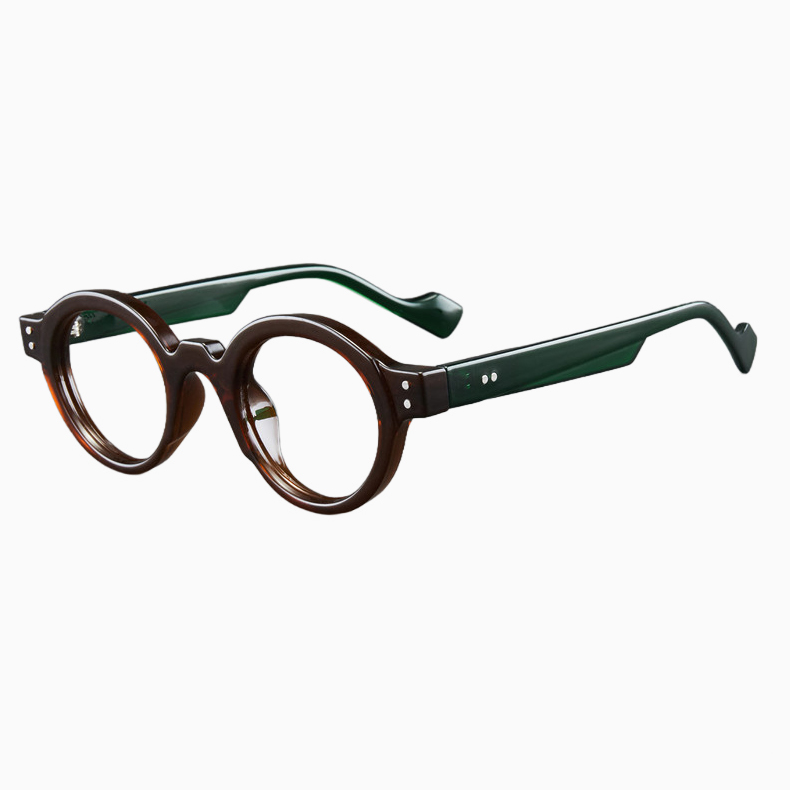 【時の円環コレクション】Eterlens｜匠の技が光る レトロ風太セルラウンド型老眼鏡｜ブルーライトカット｜知的で落ち着いた印象