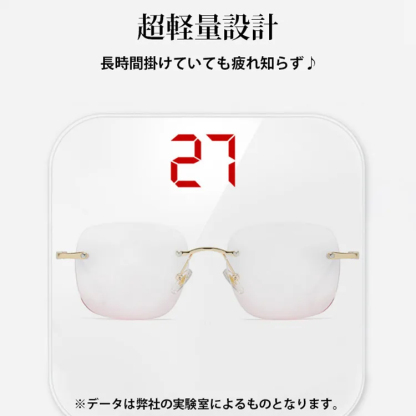 Eterlens チークカラーレンズ機能付き新作リムレス老眼鏡-Eterlens