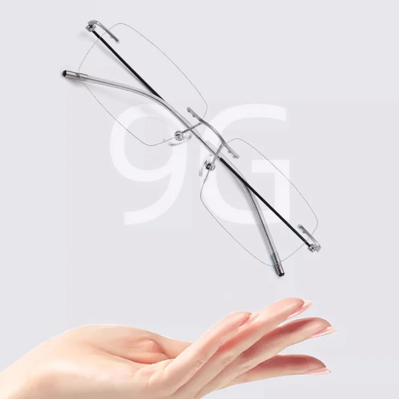 Eterlens 15g ミニマリストフレームレスブルーライトカット老眼鏡 | 軽量で目にやさしい・快適な読書をサポート | オフィスやレジャーに欠かせない - 商品画像 8/13 (Rimless BlueGuard)