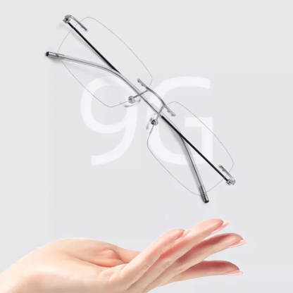 Eterlens 15g ミニマリストフレームレスブルーライトカット老眼鏡 | 軽量で目にやさしい・快適な読書をサポート | オフィスやレジャーに欠かせない