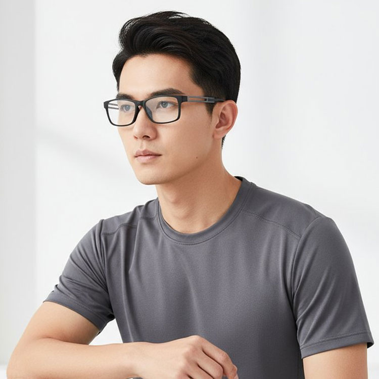 【ズレない・スポーツ設計】Eterlens 10.3g メガネ 度付き おしゃれ 運動用 | 超軽量・柔らかいTR素材 | ランニング・ジム・通勤・男女兼用 - 商品画像 3/12 (Round RxReady)