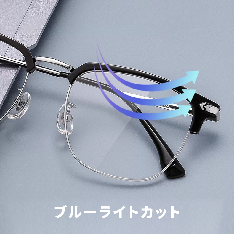 洗練された印象を与える スクエア型メガネ | Square BlueGuard - 商品画像 6/11