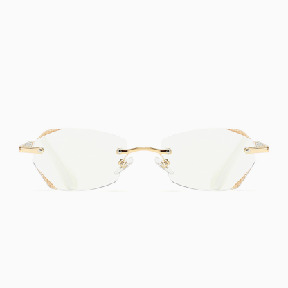 Eterlens｜ラメ入りテンプルリムレス老眼鏡｜樹脂レンズ｜エレガントでスタイリッシュ