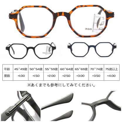 Eterlens 多焦点ブルーライトカット遠近両用老眼鏡-Eterlens
