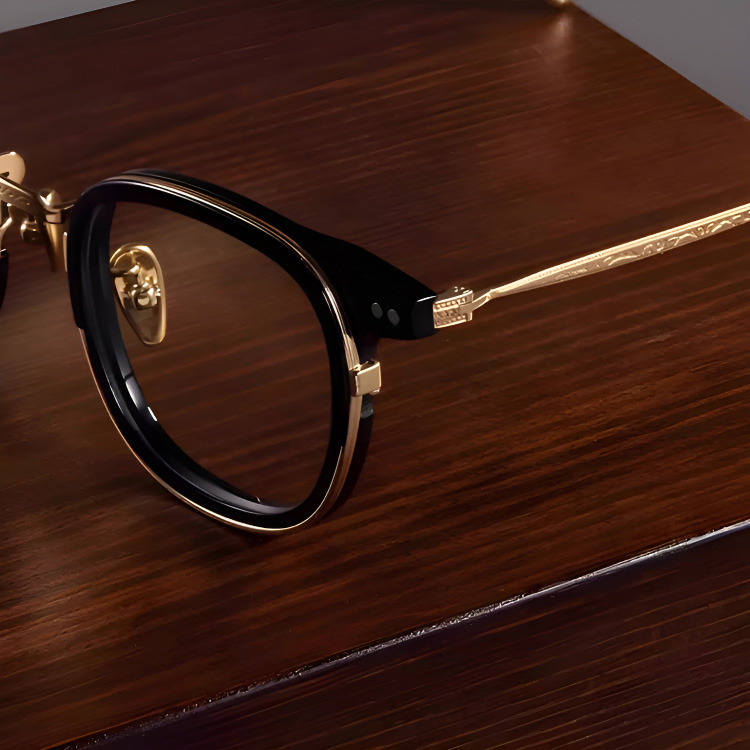 知性の窓｜13g 高級感あふれる彫刻模様チタンメガネ｜匠の技が光る一本 | Wellington RxReady - 商品画像 10/13