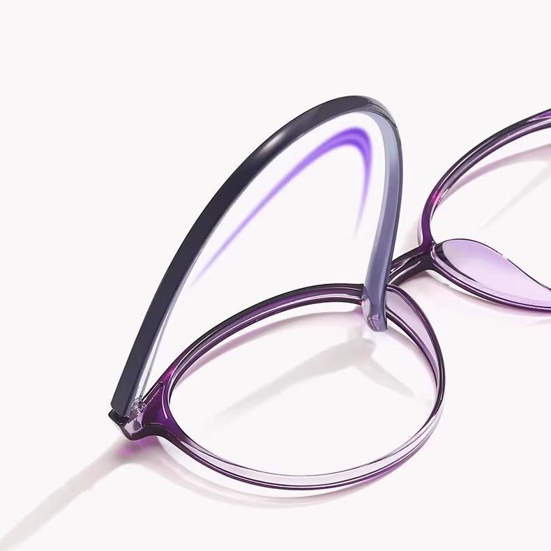 【8g超軽量・二重焦点対応】Eterlens｜TR素材「Airy Purple」｜肌映え半透明ボストン型｜締め付けゼロ 超軽量｜単焦点・ブルーライトカット｜大人の素顔を上品に彩る - 商品画像 6/14 (Boston Progressiv