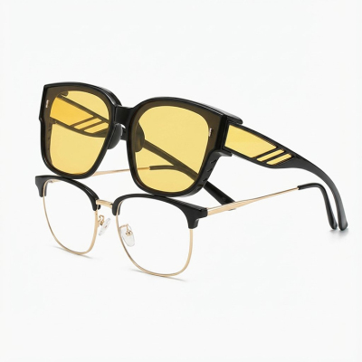 【夜間運転OK・メガネの上から掛けられる】Eterlens サングラス 偏光 オーバーグラス | 高透過率UVカットレンズ・軽量 | ユニセックス ドライブ・釣り・アウトドア - 商品画像 1/13 (Wellington Polar)