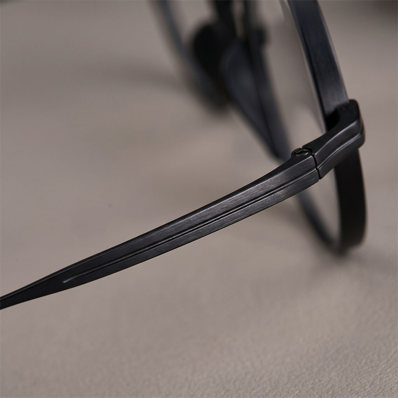 [ブラック]Eterlens KL 時の円環コレクション『刻』｜8.8g 超軽量のチタン製レトロラウンドメガネ｜度付き可能｜匠の技が光る一本