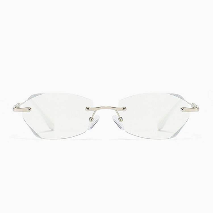 Eterlens｜ラメ入りテンプルリムレス老眼鏡｜樹脂レンズ｜エレガントでスタイリッシュ