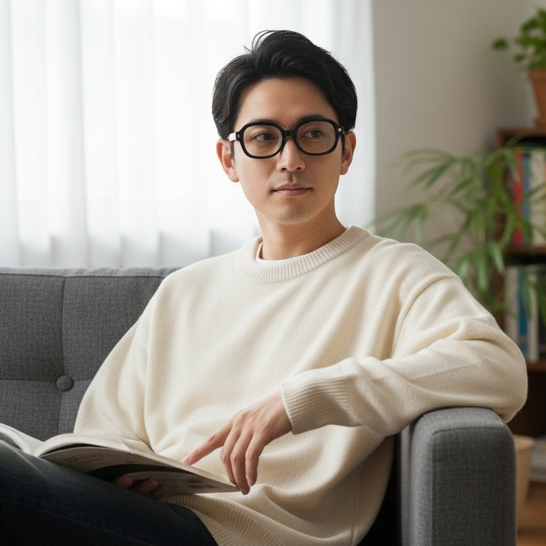 欧米風オーバル型｜折りたたみ式 ブルーライトカット｜ファッション老眼鏡 | Round FoldLite - 商品画像 3/15