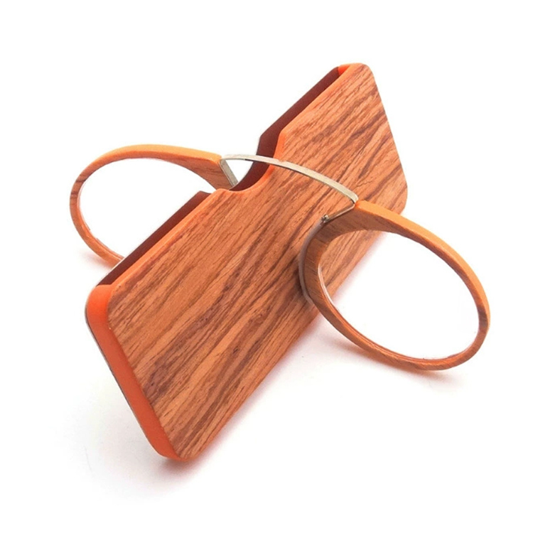 Eterlens｜ノーズクリップ式老眼鏡｜レトロな木目調