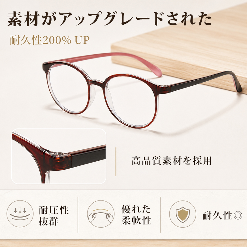 [Copy]超軽量ブルーライトカット若見え老眼鏡 | Boston BlueGuard | Eterlens