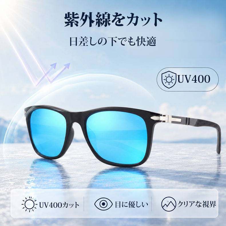 ブルーコーティングレンズ｜遠近両用 紫外線対策｜老眼鏡・サングラス