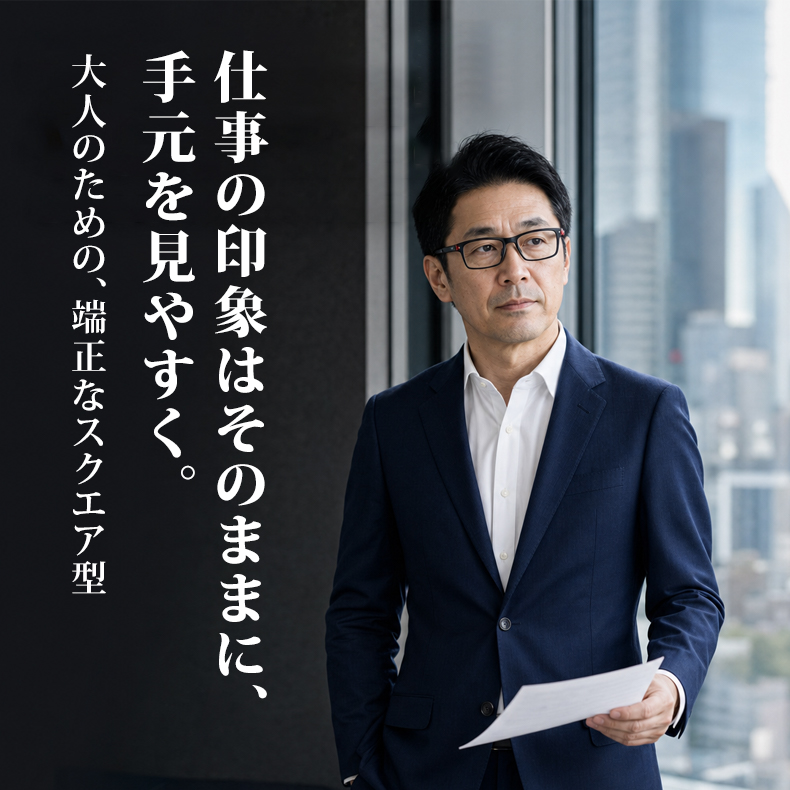 【小顔効果・上質感漂う】Eterlens オーダーメイド スクエアメガネ｜TR素材・軽量フルリム｜働く日常にも馴染む・ユニセックス