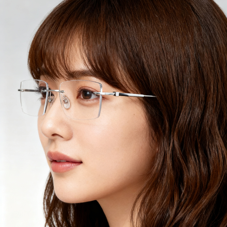 Eterlens 15g ミニマリストフレームレスブルーライトカット老眼鏡 | 軽量で目にやさしい・快適な読書をサポート | オフィスやレジャーに欠かせない