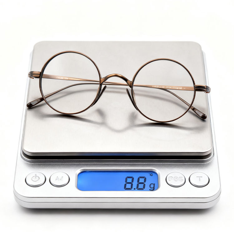 Eterlens 時の円環コレクション『刻』｜8.8g 高級感の超軽量チタンラウンドあるレトロ風メガネ｜度付き可能｜匠の技が光る一本