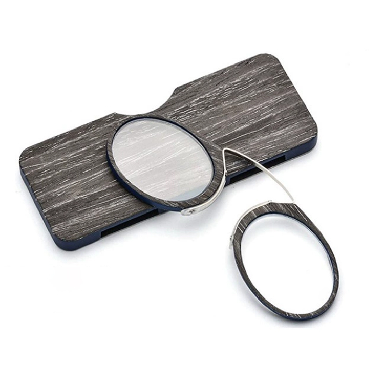 Eterlens｜ノーズクリップ式老眼鏡｜レトロな木目調