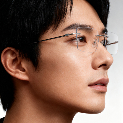 Eterlens 15g ミニマリストフレームレスブルーライトカット老眼鏡 | 軽量で目にやさしい・快適な読書をサポート | オフィスやレジャーに欠かせない