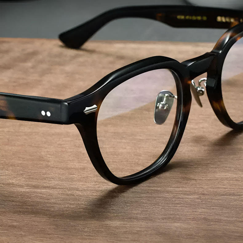 【職人仕上げ・超軽量】｜Eterlens  CROWN｜クラウンパント メガネ｜べっ甲柄｜キーホールブリッジ｜ヴィンテージ風 アセテート｜度付き対応 ユニセックス