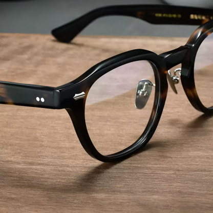 【職人仕上げ・超軽量】｜Eterlens  CROWN｜クラウンパント メガネ｜べっ甲柄｜キーホールブリッジ｜ヴィンテージ風 アセテート｜度付き対応 ユニセックス