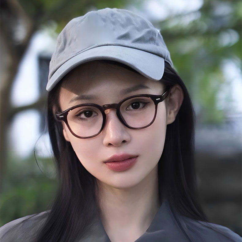 Eterlens｜レトロ風小さめスクエアフレームメガネ｜高密度アセテート素材