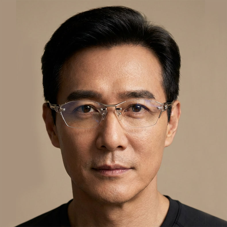 ブルーライトカット調光機能付きリムレスリーディンググラス | Rimless Photo - 商品画像 4/21