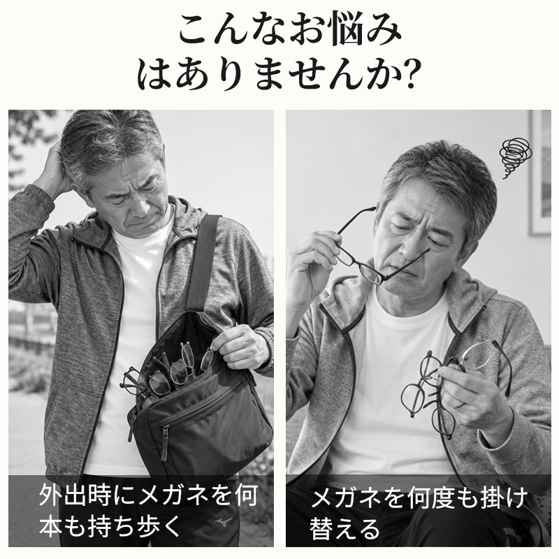 Eterlens 1本3役！遠近両用・瞬間調光サングラス【ブルーライトカット・老眼対応】